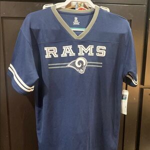 Blue Rams V-Neck Jersey NFL Merch